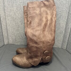 Not Rated Bailey Boots Women's 9 Tan Taupe Knee High Pull On